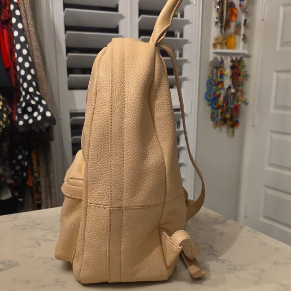 Tory Burch Beige Leather Backpack - Picture 7 of 16